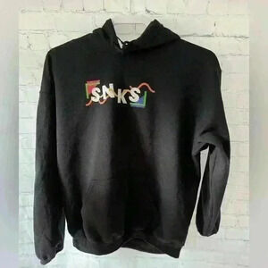 SNKS BLACK HOODIE - WHITE DESIGN Men’s Medium